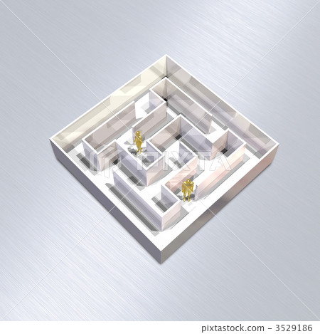 男人和女人走在迷宮中 3529186