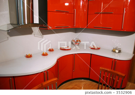 red kitchen 3532906