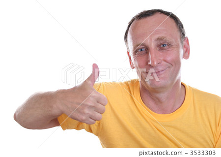 senior with finger OK senior with finger OK 3533303