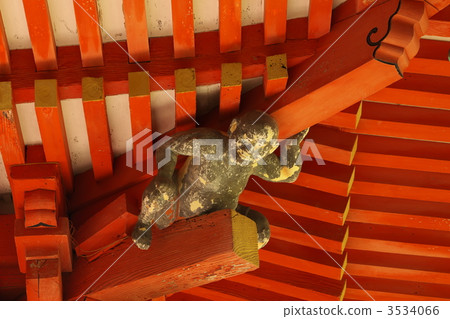 A wrestler image supporting the eaves A wrestler image supporting the eaves 3534066