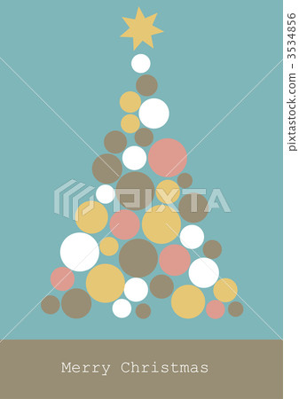 聖誕樹（藍色背景） 3534856