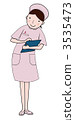 護士看著插圖（粉紅色） 3535473
