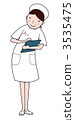 調查的護士的例證（白色） 3535475