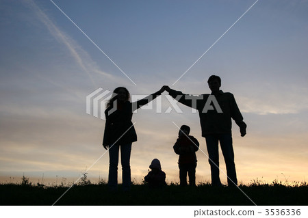 silhouette family house 3536336