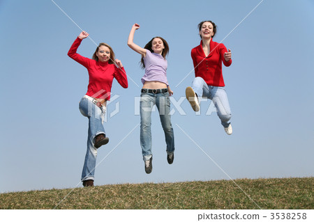 jumping girls jumping girls 3538258