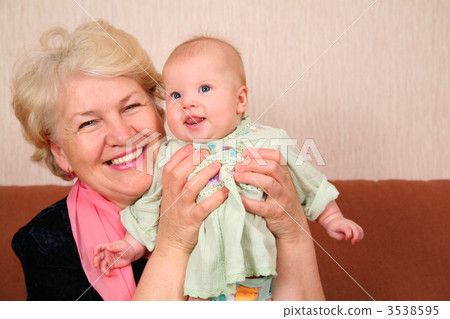grandmother with baby 3538595