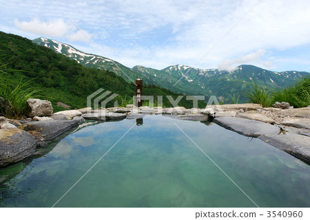 natural hot spring, secret hot spring, open-air bath 3540960