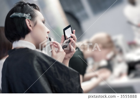 Fashion model makeup process 3555888