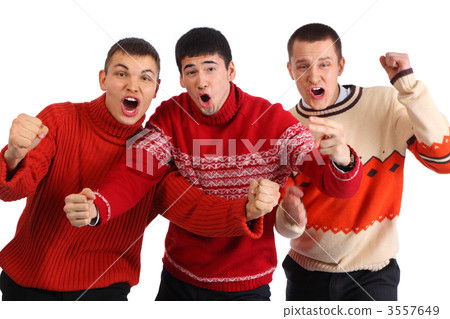 Three aggressive young hooligans 3557649