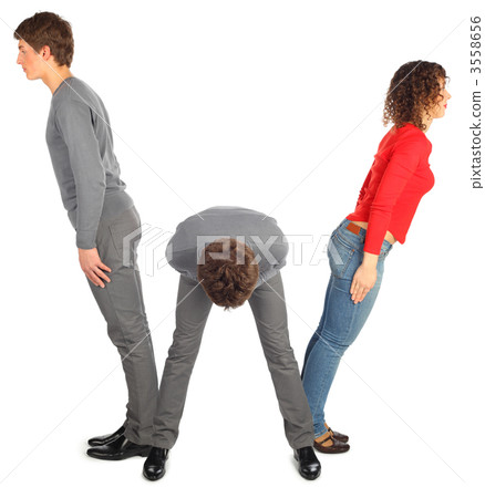 young man represent  letter w 3558656