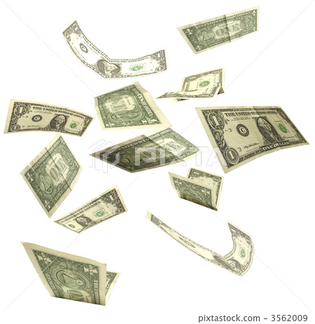 dollars fall isolated on white background 2 3562009