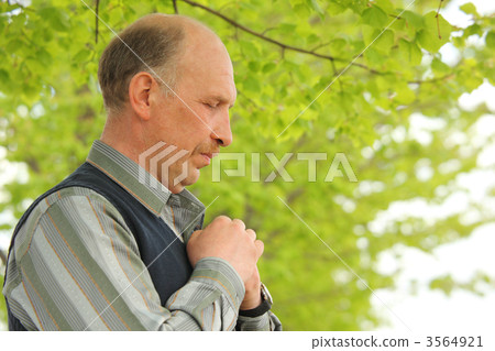 portrait of middle-aged praying man outdoor portrait of middle-aged praying man outdoor 3564921