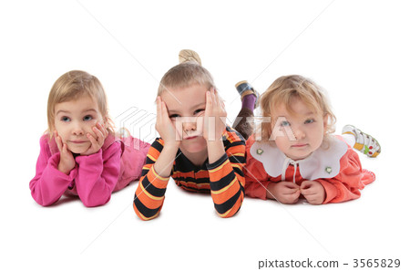 Three children lying Three children lying 3565829