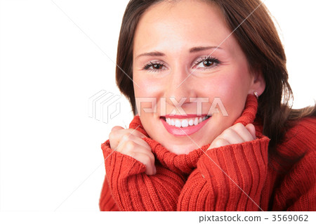 portrait of girl in red sweater 3 3569062