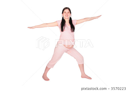 Pregnant girl doing exercise Pregnant girl doing exercise 3570223