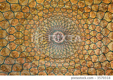 fragment of carpet with floral ornament 3570318