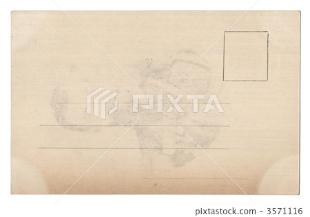 Old empty postcard isolated on white Old empty postcard isolated on white 3571116
