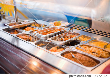 meal in lunch counter at public catering restaurant meal in lunch counter at public catering restaurant 3572164