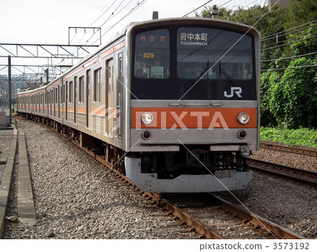 武藏野線205系列府中町站 武藏野線205系列府中町站 3573192