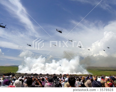 One scene of Fuji general fire exercise held every year at Fuji 3578928