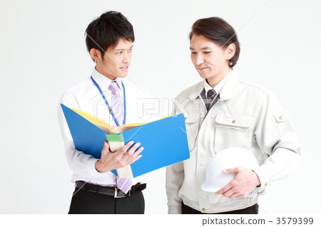 Two workers to discuss Two workers to discuss 3579399