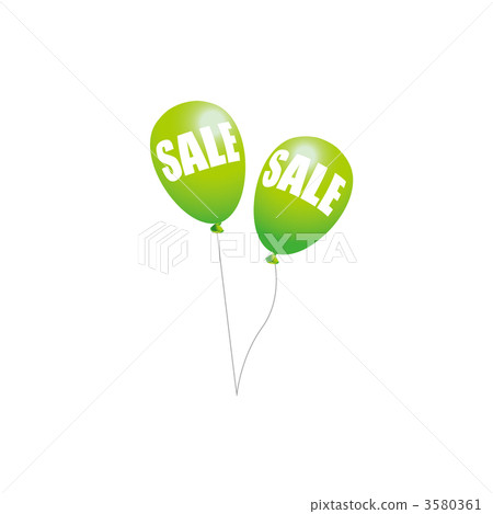 Illustration of green sail balloon Illustration of green sail balloon 3580361