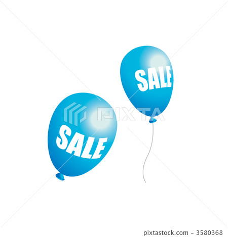 藍色銷售氣球例證 3580368