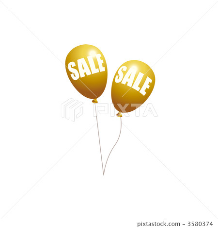 A golden sale balloon illustration 3580374