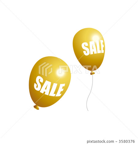 A golden sale balloon illustration 3580376