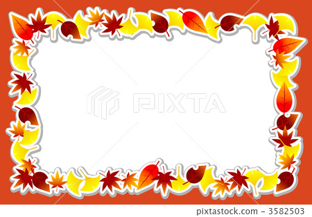 Autumn leaves decorative frame 3582503