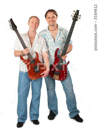Two young men with guitars 3584612