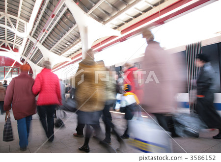 Motion on train station 3586152