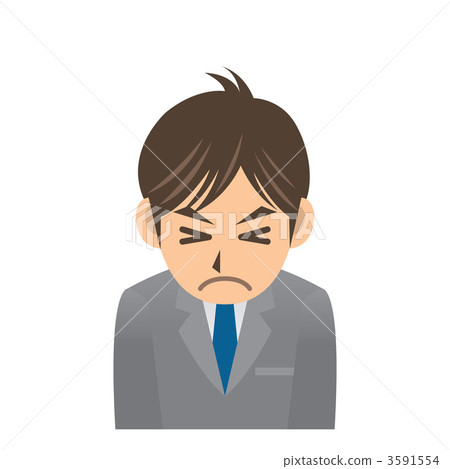 Businessman A facial expression 3 patience 3591554