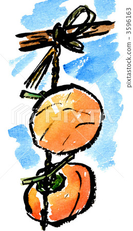 dried persimmons, like a picture letter, dessert 3596163