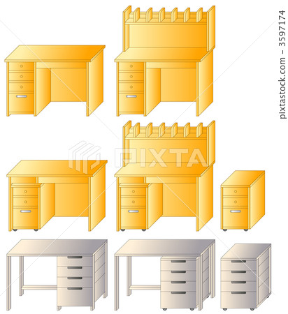 Furniture illustration (Study desk) 3597174