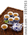 中國茶 粉狀綠茶容器 茶器 3597953