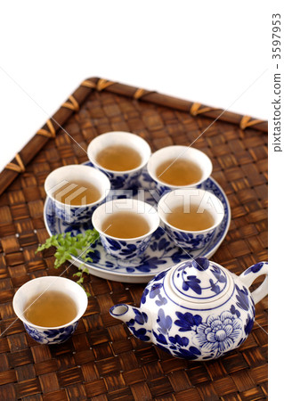 中國茶 粉狀綠茶容器 茶器 3597953