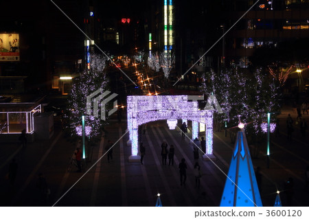 Illumination night scene of JR Hakata City 3600120