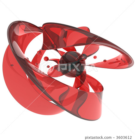 Abstract red plastic form Abstract red plastic form 3603612