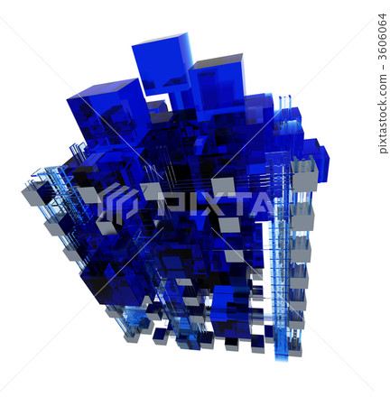 Transparent Blue structure - Stock Illustration [3606064] - PIXTA