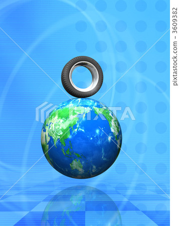 Tire running on the earth Tire running on the earth 3609382