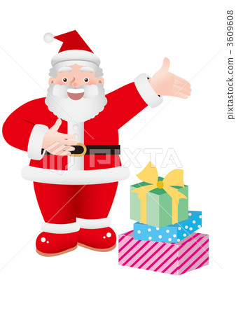 Santa Claus carrying Christmas gift - Stock Illustration [3609608] - PIXTA