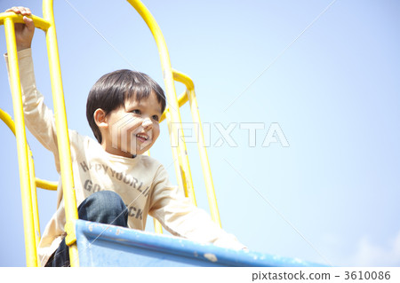 Children playing on the slide 3610086