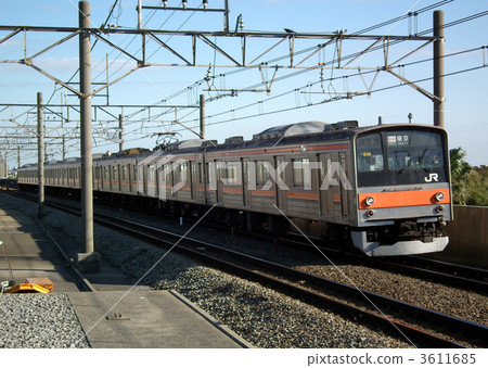 Musashino line 205 series Kasai Rinkai Park Station Musashino line 205 series Kasai Rinkai Park Station 3611685