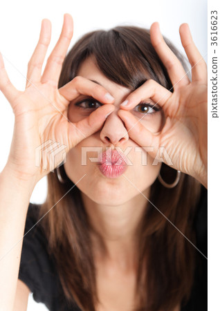 Close-up shot on Girl fooling around 3616623