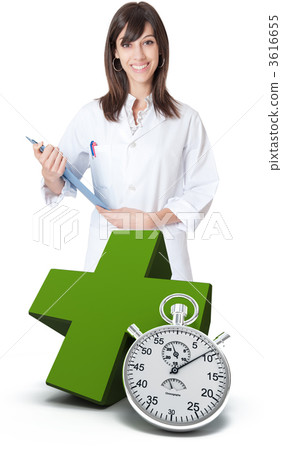 Dentist holding a syringe 3616655