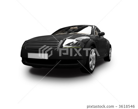 isolated black car front view 01 isolated black car front view 01 3618546