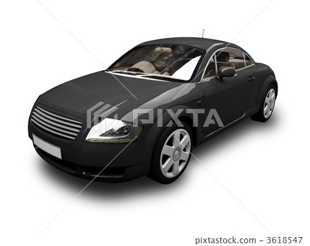 isolated black sport car front view 02 isolated black sport car front view 02 3618547