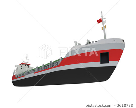 Big cargo ship isolated front view 3618788