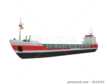 Big cargo ship isolated front view 3618793